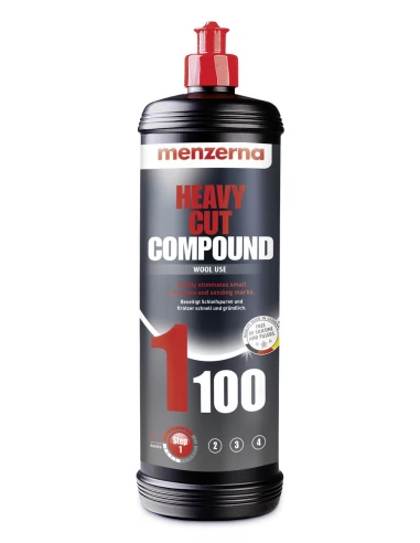 MENZERNA Heavy Cut Compound 1100 (FG500) 1kg + MIKROFIBRA GRATIS